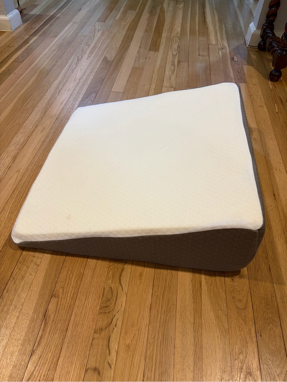 Memory Foam Wedge Pillow - White Top with Gray Sides - Picture 3 of 5